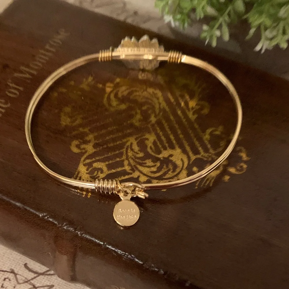 Luca + Danni Gold Bracelet with Poinsettia Flower